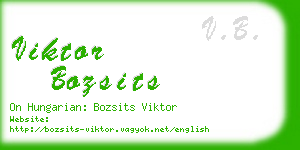 viktor bozsits business card